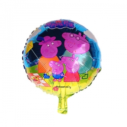 Balon PEPPA RODZINKA -okrągły Foliowy, HEL, 45 cm